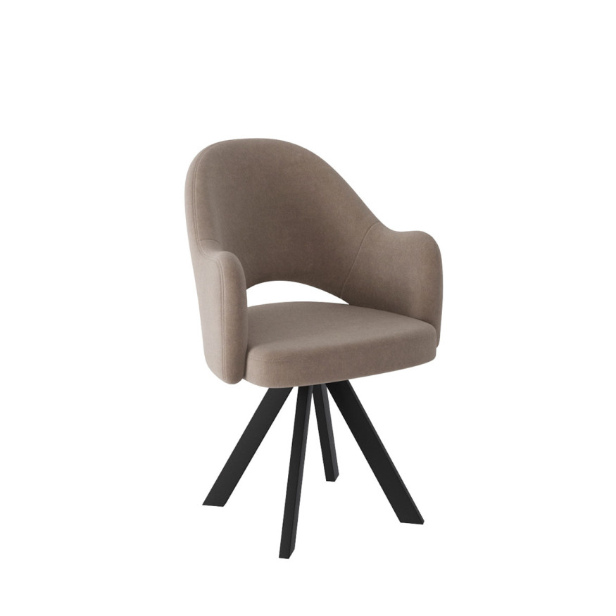 Комплект Стул КЛЕО сиденье NEW, КАРКАС РОДЕО Черный матовый М