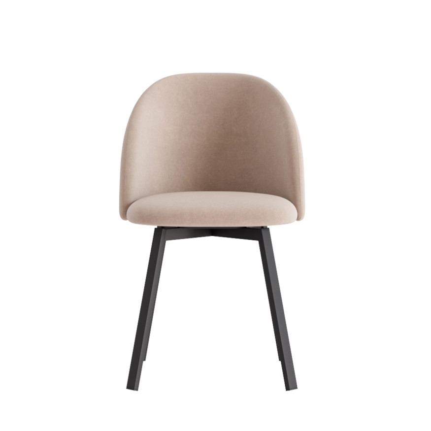 Комплект Стул ДЭЙЗИ, Каркас для стула РИЛЛИ поворотный разборный металл Черный матовый м