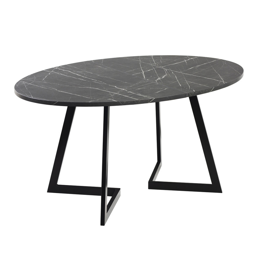 Комплект Стол ОЛСЕН 1500(+450)*1050 Опора ОЛСЕН Черный Матовый м