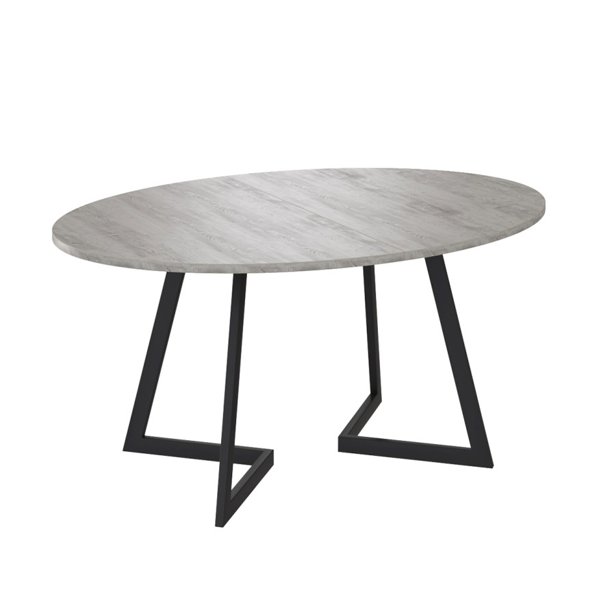 Комплект Стол ОЛСЕН 1500(+450)*1050 Опора ОЛСЕН Черный Матовый м