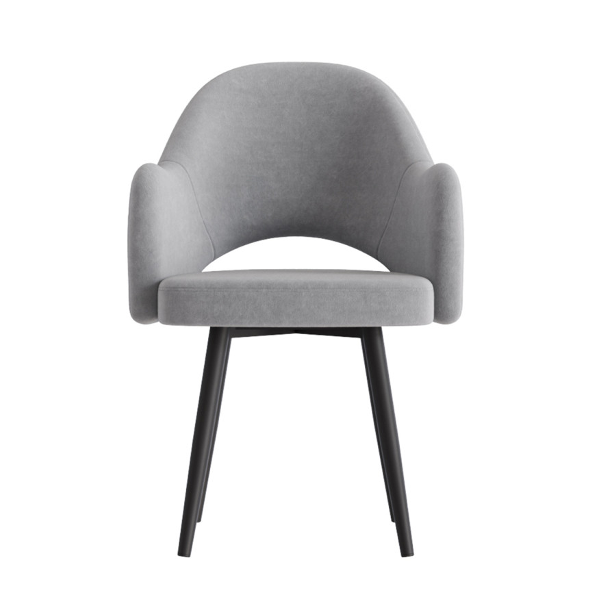 Комплект Стул КЛЕО сиденье NEW, КАРКАС СТЕЛС Черный матовый М