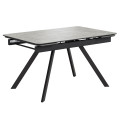 Комплект Стол РЕРУМ Керамика 1400(+290+290)*900 Опора РЕРУМ ЧЕРНЫЙ матовый м