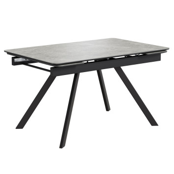 Комплект Стол РЕРУМ Керамика 1400(+290+290)*900 Опора РЕРУМ ЧЕРНЫЙ матовый м