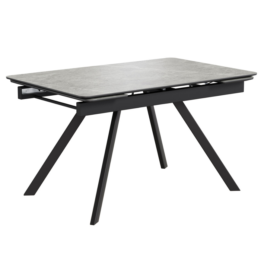 Комплект Стол РЕРУМ Керамика 1400(+290+290)*900 Опора РЕРУМ ЧЕРНЫЙ матовый м