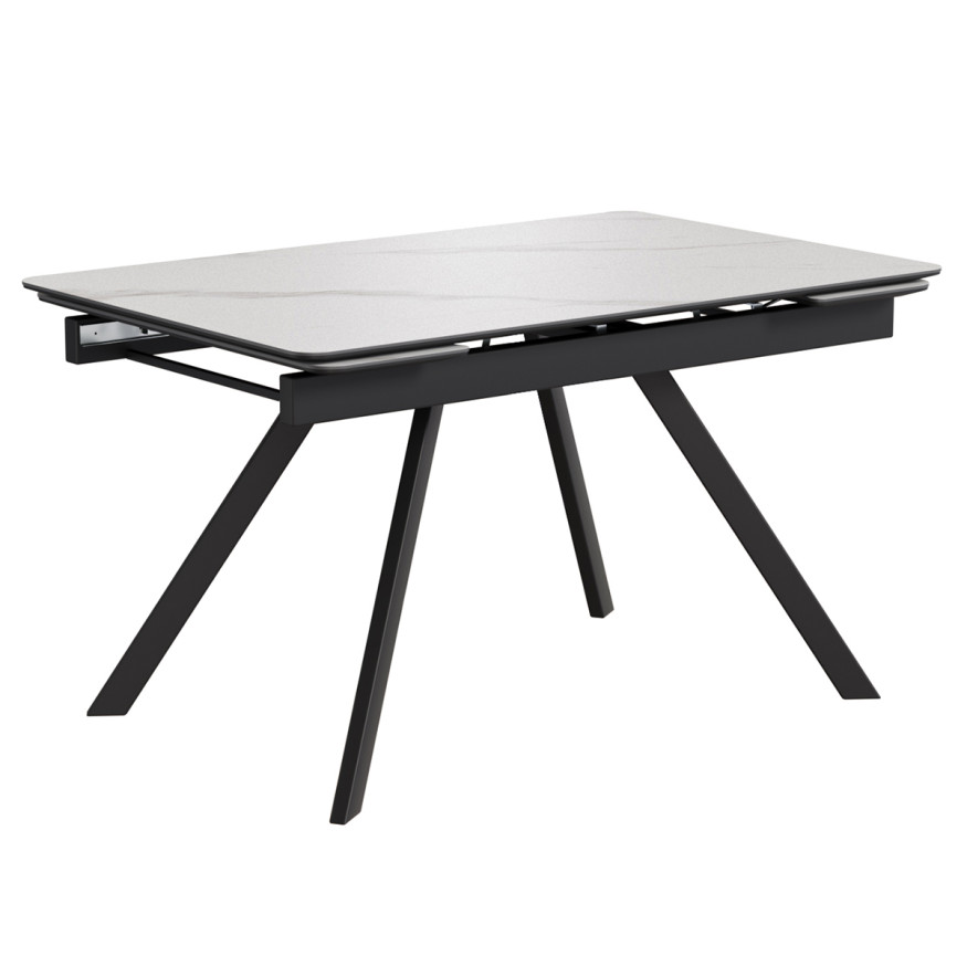 Комплект Стол РЕРУМ Керамика 1400(+290+290)*900 Опора РЕРУМ ЧЕРНЫЙ матовый м