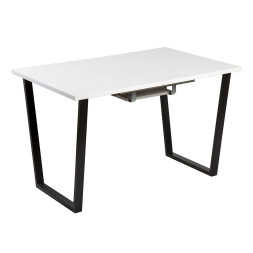 Комплект Стол БРИК 01 HPL 1100(+400)*700 ОПОРА (А1,4) Черный Матовый м