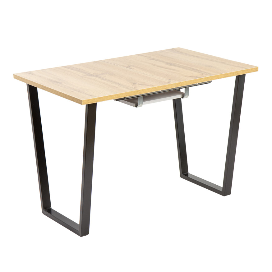 Комплект Стол БРИК 01 HPL 1100(+400)*700 ОПОРА (А1,4) Черный Матовый м