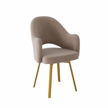 Комплект Стул КЛЕО сиденье NEW, Каркас ФАНТОМ разборный металл Золото