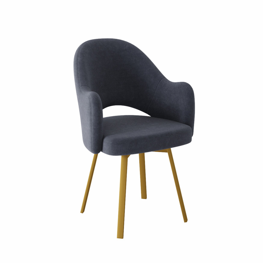 Комплект Стул КЛЕО сиденье NEW, Каркас ФАНТОМ разборный металл Золото