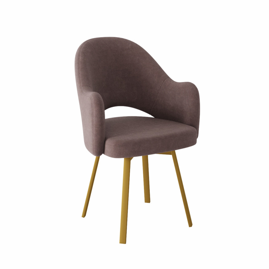 Комплект Стул КЛЕО сиденье NEW, Каркас ФАНТОМ разборный металл Золото