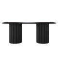 Комплект Стол ИДРИС Керамика 2000*900 Опора ИДРИС Черный матовый м