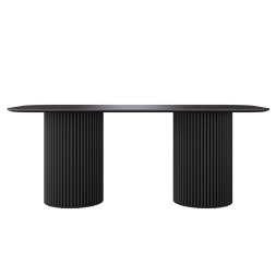 Комплект Стол ИДРИС Керамика 2000*900 Опора ИДРИС Черный матовый м