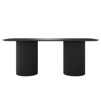 Комплект Стол ИДРИС Керамика 2000*900 Опора ИДРИС Черный матовый м