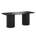 Комплект Стол ИДРИС Керамика 2000*900 Опора ИДРИС Черный матовый м