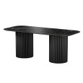 Комплект Стол ИДРИС Керамика 2000*900 Опора ИДРИС Черный матовый м