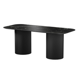 Комплект Стол ИДРИС Керамика 2000*900 Опора ИДРИС Черный матовый м