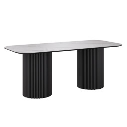 Комплект Стол ИДРИС Керамика 2000*900 Опора ИДРИС Черный матовый м