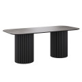 Комплект Стол ИДРИС Керамика 2000*900 Опора ИДРИС Черный матовый м