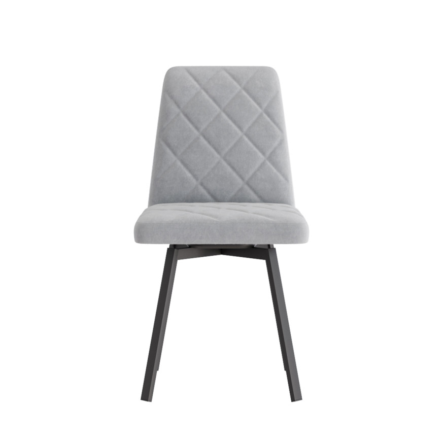 Комплект Стул АРИОН (ромб) сиденье, Каркас для стула РИЛЛИ поворотный разборный металл Черный мм