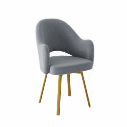 Комплект Стул КЛЕО сиденье NEW, Каркас РИЛЛИ поворотный разборный металл Золото