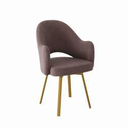 Комплект Стул КЛЕО сиденье NEW, Каркас РИЛЛИ поворотный разборный металл Золото