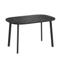 Комплект Стол УГО раздвижной 800*(+450)*800 Комплект ножек ТИТАН металл Черный Матовый м