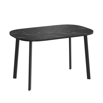 Комплект Стол УГО раздвижной 800*(+450)*800 Комплект ножек ТИТАН металл Черный Матовый м