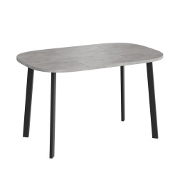 Комплект Стол УГО раздвижной 800*(+450)*800 Комплект ножек ТИТАН металл Черный Матовый м