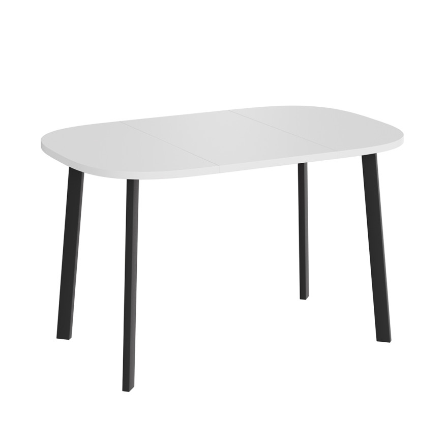 Комплект Стол УГО раздвижной 800*(+450)*800 Комплект ножек ТИТАН металл Черный Матовый м