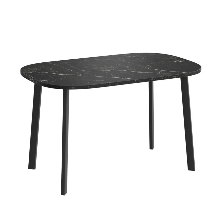 Комплект Стол УГО раздвижной 800*(+450)*800 Комплект ножек ТИТАН металл Черный Матовый м