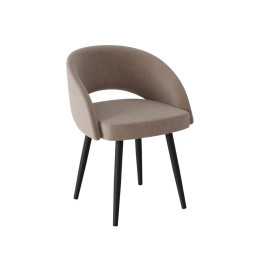 Комплект Стул МИРЕЛЛА сиденье, КАРКАС СТЕЛС Черный матовый М