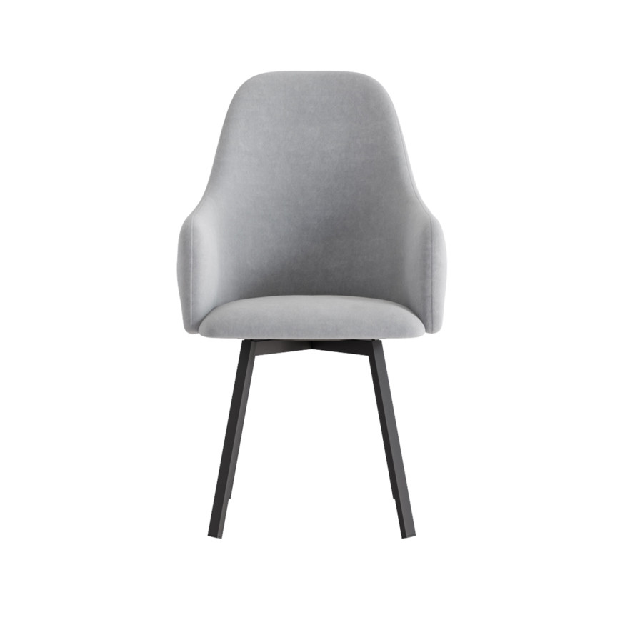 Комплект Стул ДЭГНИ сиденье, Каркас для стула РИЛЛИ поворотный разборный металл Черный матовый м