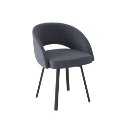 Комплект Стул МИРЕЛЛА сиденье, Каркас РИЛЛИ поворотный разборный металл Черный матовый м