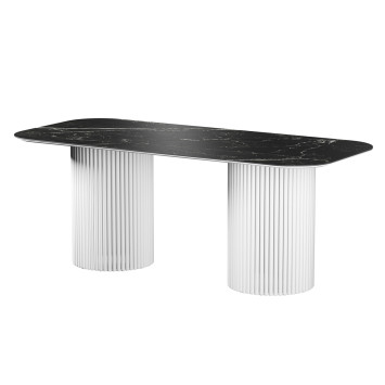 Комплект Стол ИДРИС Керамика 2000*900 Опора ИДРИС Белый м