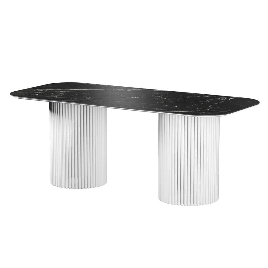 Комплект Стол ИДРИС Керамика 2000*900 Опора ИДРИС Белый м